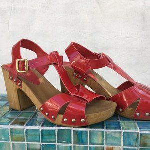 Ruby Red Topshop Heel, Size 39